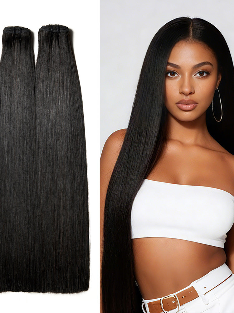 NEWMISS Natural Color Bone Straight 100% Raw Vietnamese hair 3 SDD bundles