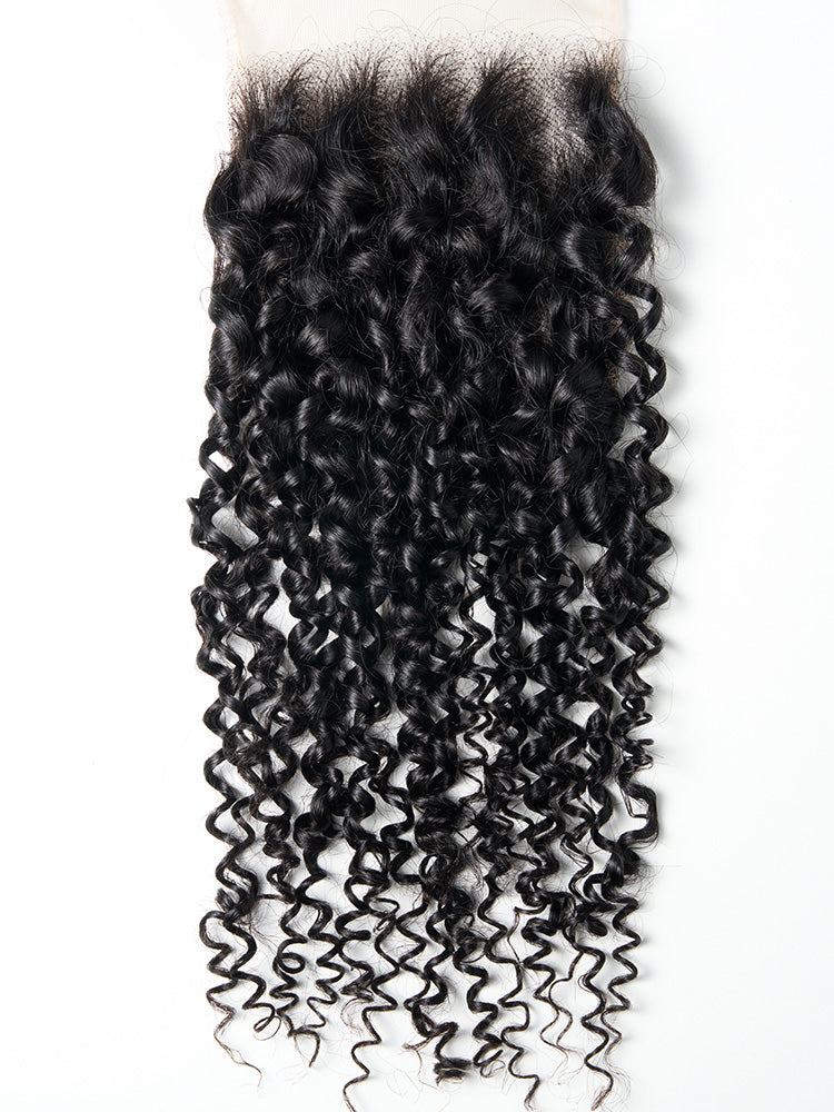 Newmiss Upgraded Vietnamese human Hair 3 Pixie Curl Bundles with 2x6 HD Lace Closure Virgin Hair