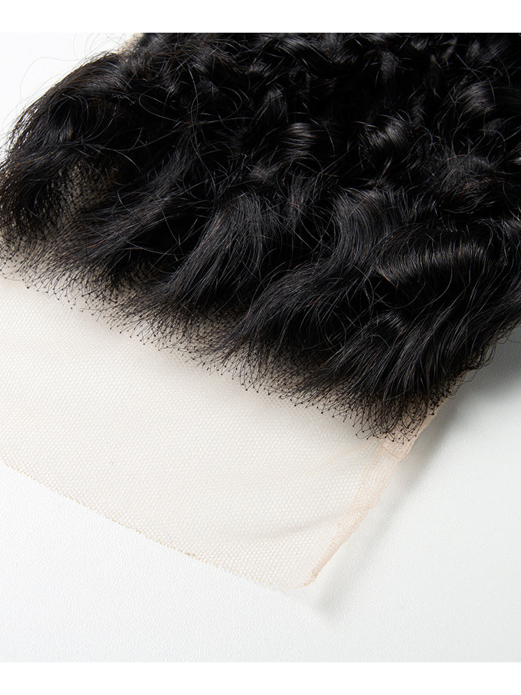 Newmiss Upgraded Vietnamese human Hair 3 Pixie Curl Bundles with 2x6 HD Lace Closure Virgin Hair