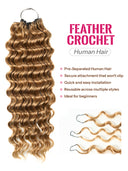 100% Human Hair Crochet Braids – NEWMISS Deep Wave, 14 Inch