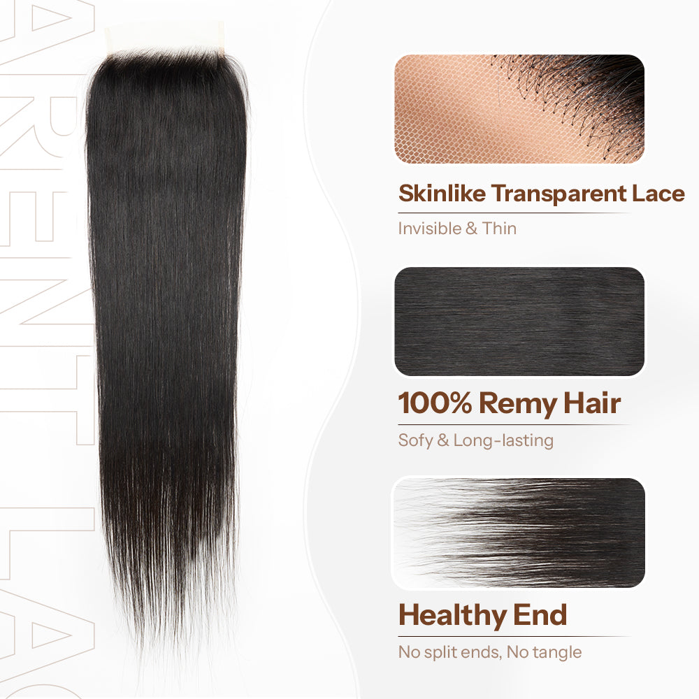Straight closure lace, texture and hair ends