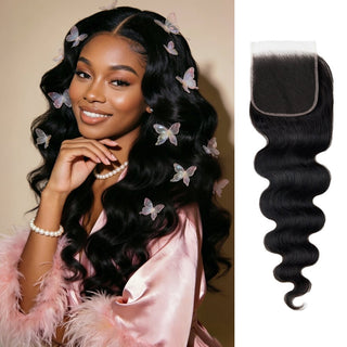 5×5 Skinlike Transparent Lace Closure Body Wave 100% Vietnamese Remy Human Hair Natural Color Deep parting
