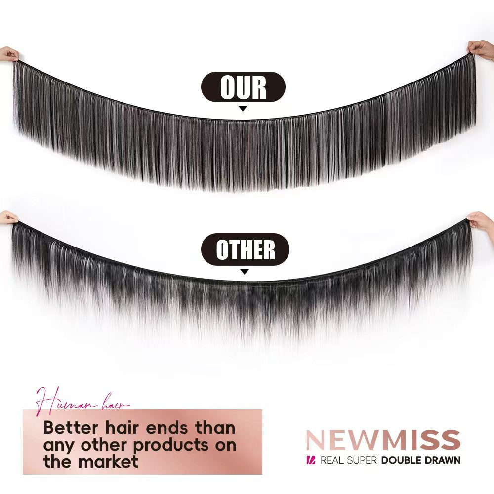 Lace Closure Wig Silky Straight Middle Part Pre-Pluck