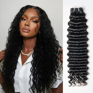 NEWMISS 15A Grade Raw Virgin Vietnamese Deep Wave Human Hair - 3 Bundles Deal