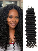 100% Human Hair Crochet Braids – NEWMISS Deep Wave, 14 Inch