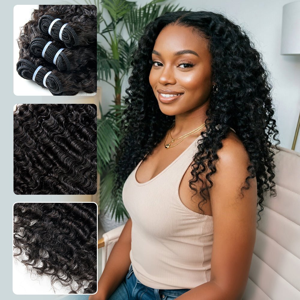 NEWMISS 15A Grade Raw Virgin Burmese Curl Human Hair Bundles Natural Color - newmiss hair