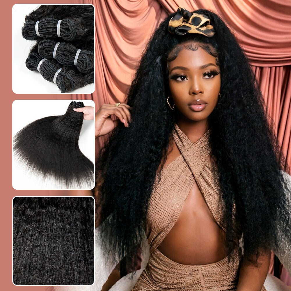 NEWMISS 15A Grade Raw Virgin Burmese Kinky Straight Human Hair 3 Bundles Deal - newmiss hair