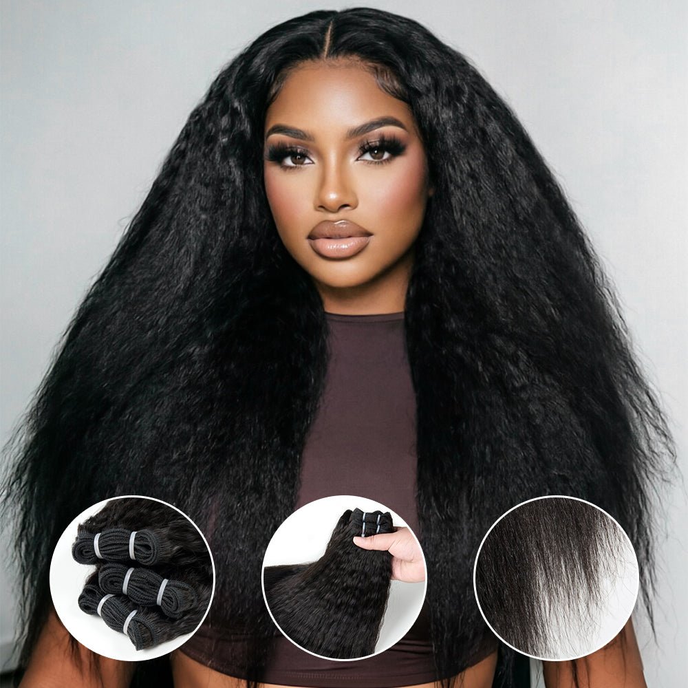 NEWMISS 15A Grade Raw Virgin Burmese Kinky Straight Human Hair 3 Bundles Deal - newmiss hair
