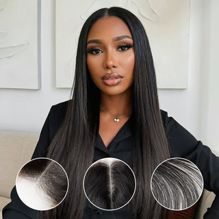 NEWMISS 2x6 Transparent Lace Closure Skinlike Human