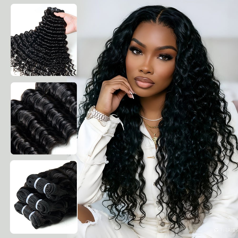 NEWMISS Deep Wave Bundles 15A Grade Burmese Virgin Raw Human Hair Extensions - newmiss hair