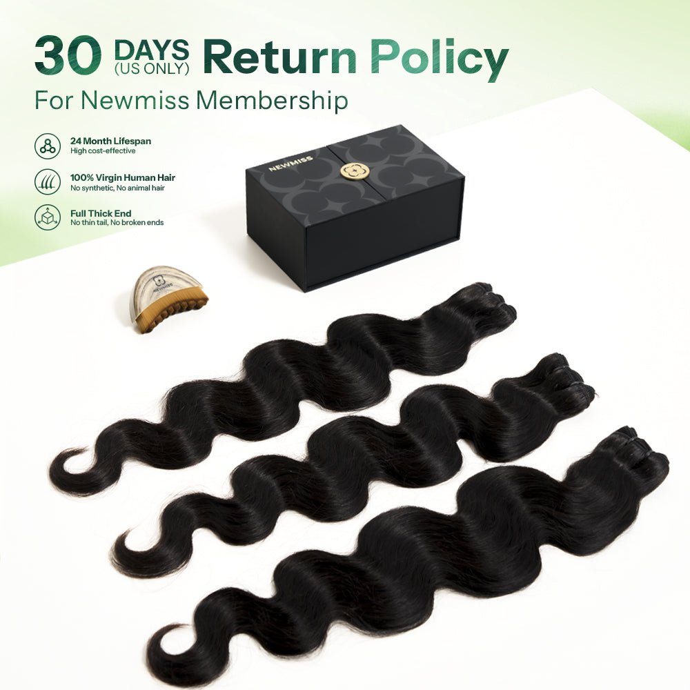 NEWMISS Raw Bundles Human Hair Body Wave 3 Bundles Virgin Remy Human Hair Longer Lifespan - newmiss hair